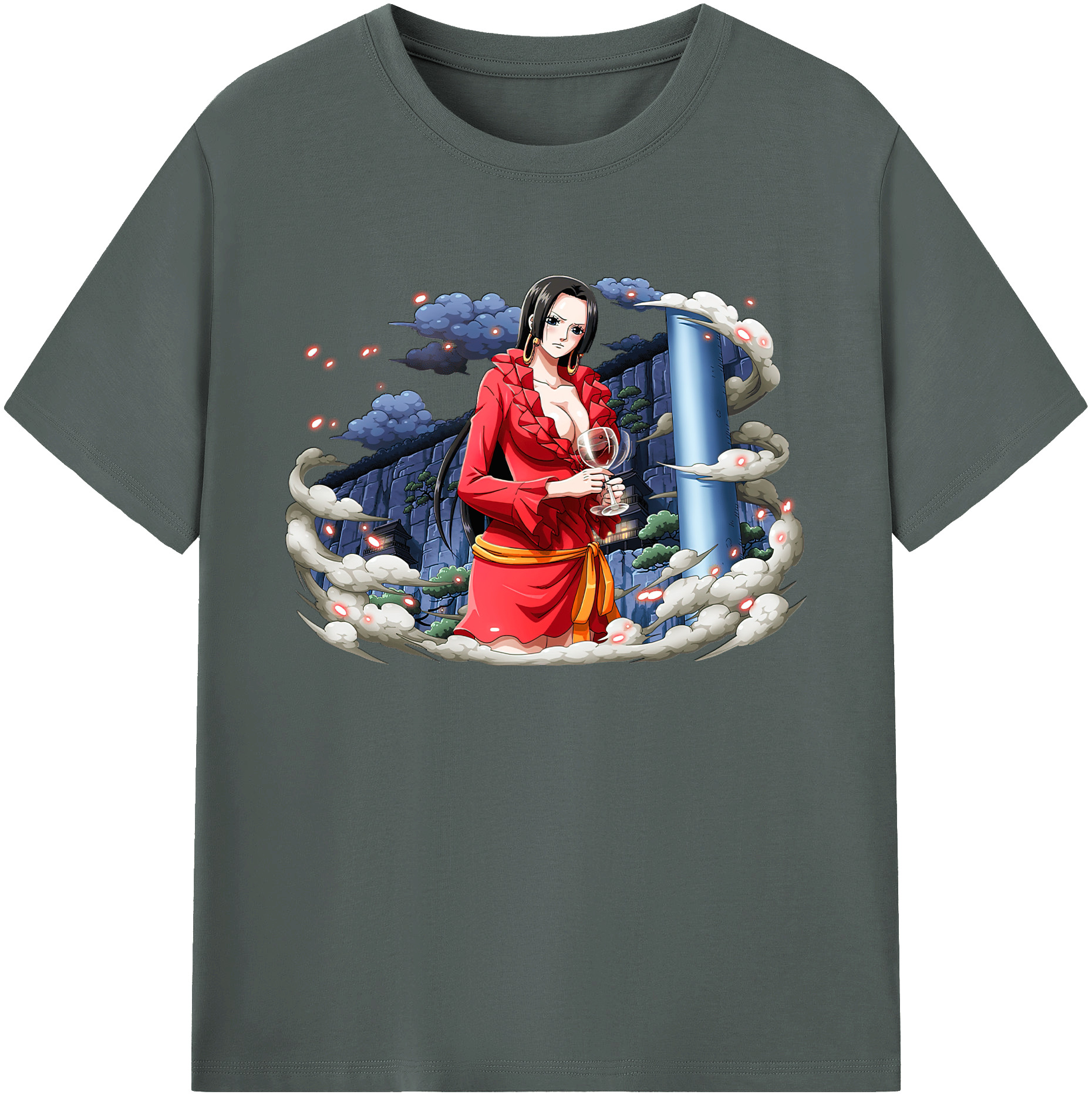 ワンピース ボア・ハンコック ONE PIECE Boa·Hancock 綿100％ メンズ半袖Tシャツ｜肌触りやわらか＆通気性